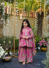 Petaline Pink Cosmos Sharara Set
