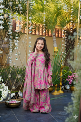 Petaline Pink Cosmos Sharara Set