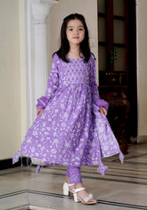 Lavender Gota Work Kurta Set
