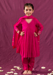 Rani Cross Gather Anarkali Set