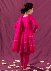 Rani Cross Gather Anarkali Set