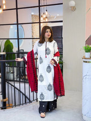 White cotton set with plazo