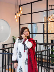 White cotton set with plazo