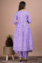 Lavender Gota Work Kurta Set